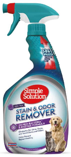 Универсальное средство Simple Solution Extreme Stain&Odor Remover Floral Fresh Scent для нейтрализации запахов и удаления пятен со свежим цветочным ароматом 945 мл (ss11892N-12P) - фото 1