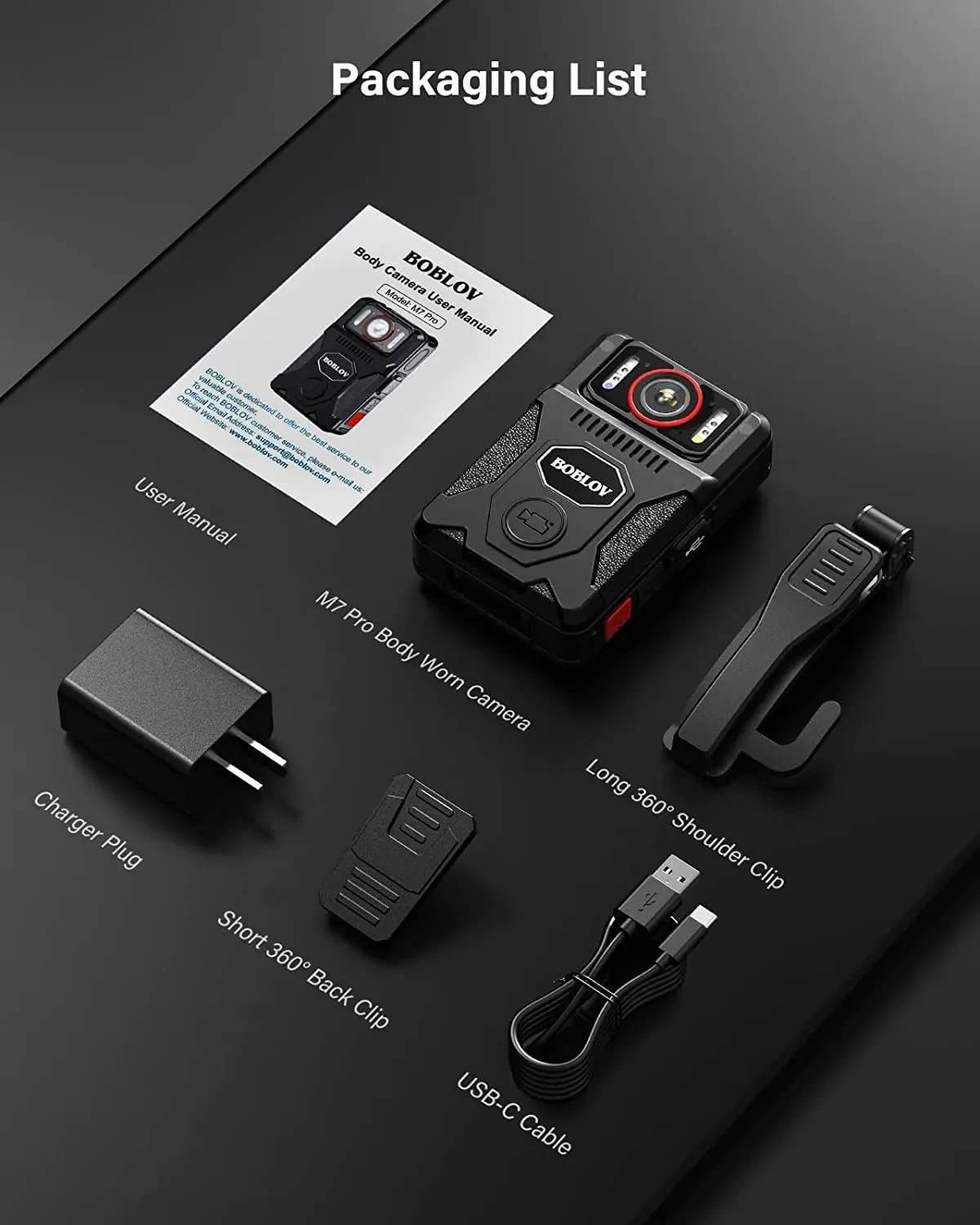 Боди камера Boblov M7 Pro 4K GPS 128 GB (1244) - фото 7 Боди камера Boblov M7 Pro 4K GPS 128 GB (1244) - фото 7