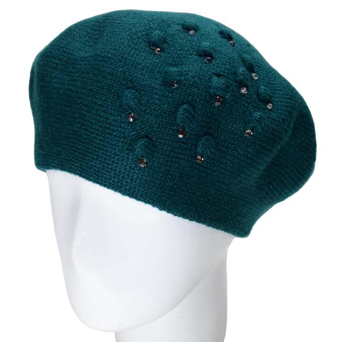 Берет женский Lirus Капри двойной шерстяной Зеленый (118905)