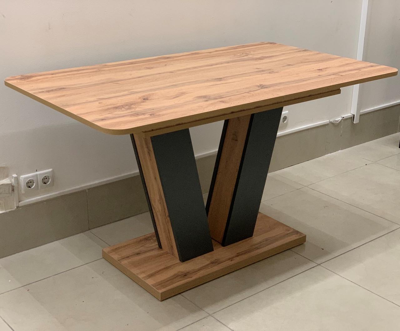 Обідній стіл розсувний Турин 140/180х80х79 см Дуб аппалачі/Антрацит (28444663)