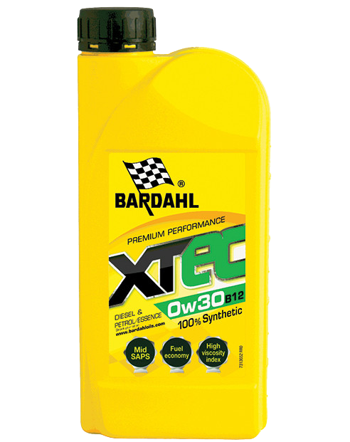 Моторное масло Bardahl XTEC 0W30 LL 1 л ACEA C3 VW 504.00/507.00 BMW Longlife-04 MB 229.31/229.51/229.52 Porsche C30
