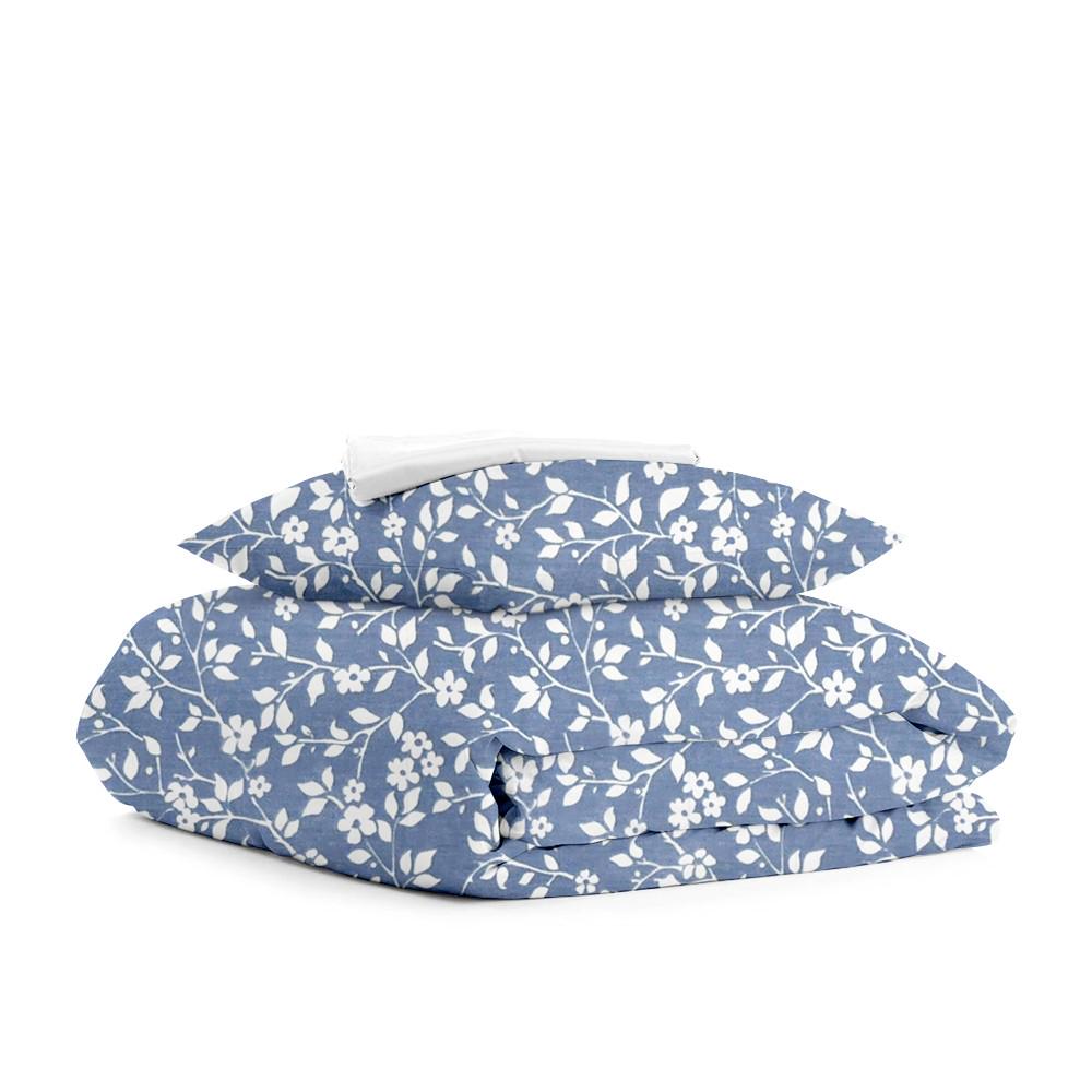 Комплект подросткового постельного белья Cosas Flowers Blue/White 160х220 см (4822052082614)