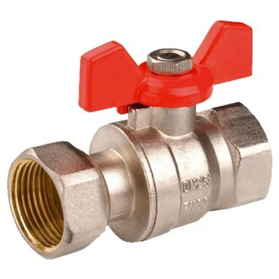 Кран шаровой с накидной гайкой Karro 3/4" ВЗ прямой латунь (KR0033)