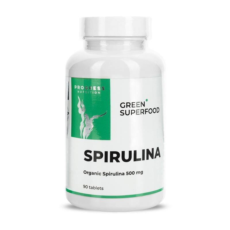 Спирулина органическая Progress Nutrition Spirulina 500 мг 90 табл.