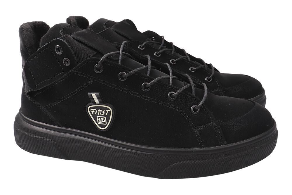 Ботинки мужские Visazh нубук на платформе на шнуровке р. 45 Черный (172-20DHC)