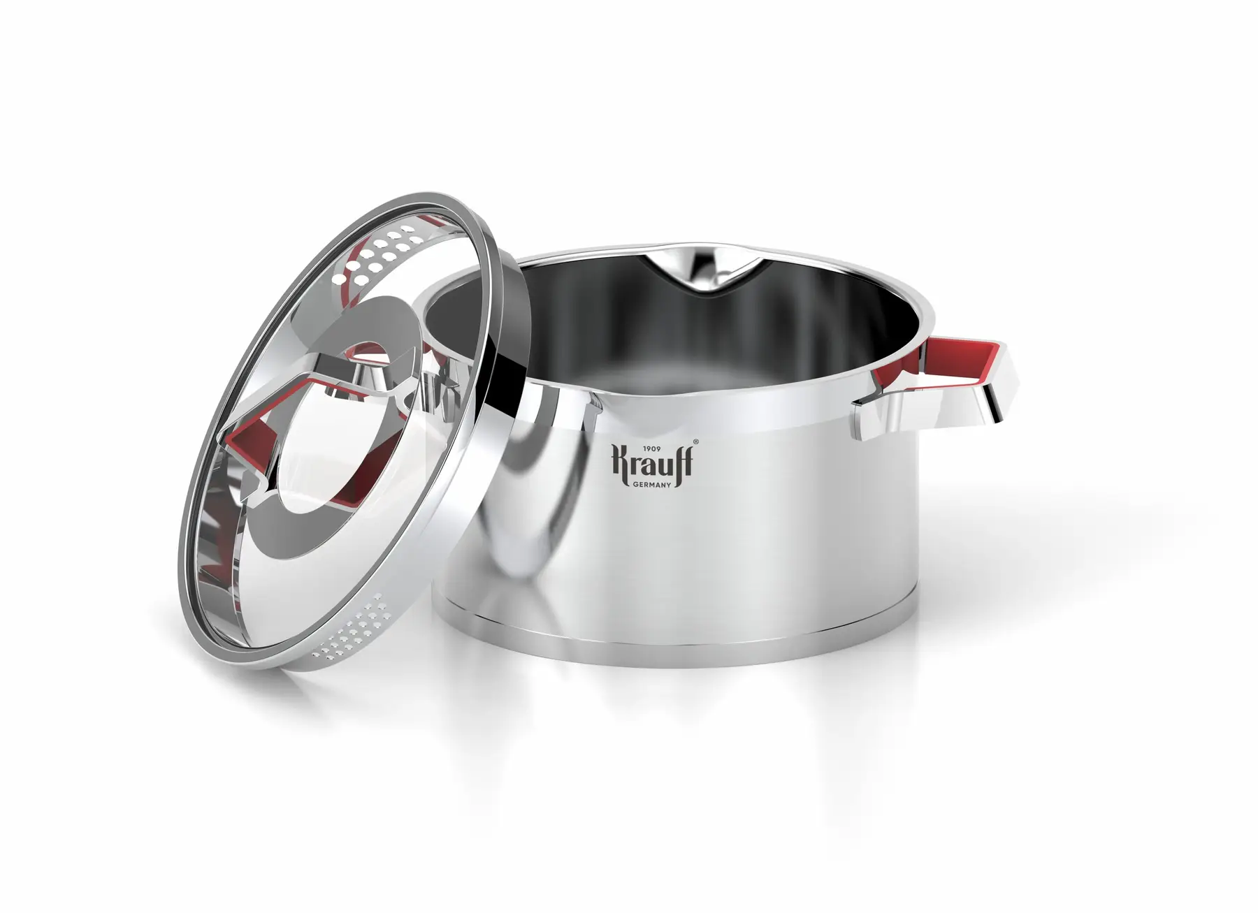 Набор кастрюль Krauff Moderne Rot со сковородой WOK Hamburg 9 пр. (26248946) - фото 6 Набор кастрюль Krauff Moderne Rot со сковородой WOK Hamburg 9 пр. (26248946) - фото 6