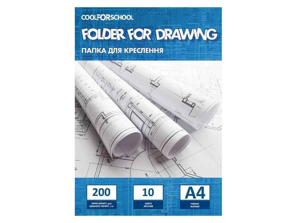 Папка для черчения Maxi А4 200 г/м2 10 листов (MX32009)