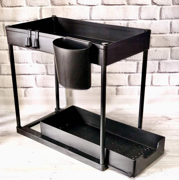 Стелаж-органайзер для кухні та косметики 38×21×35 см (MA709) Стелаж-органайзер для кухні та косметики 38×21×35 см (MA709)