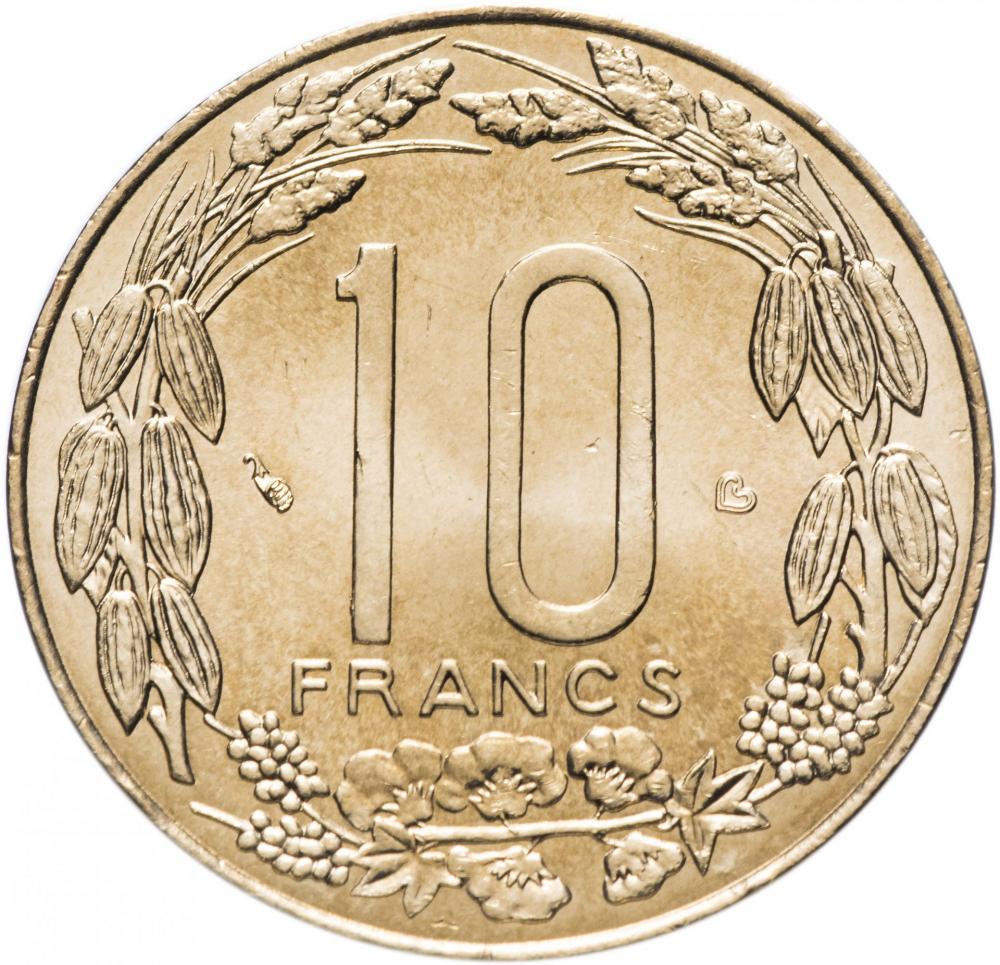 Коллекционная монета Центральная Африка 10 франков 2003 AU-UNC (KM#9)