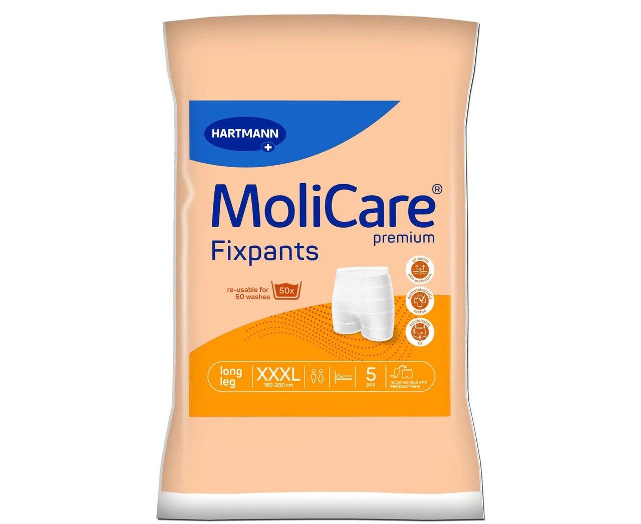 Штанишки эластичные для фиксации прокладок Molicare Premium Fixpants удлиненные 5 шт. XXXL