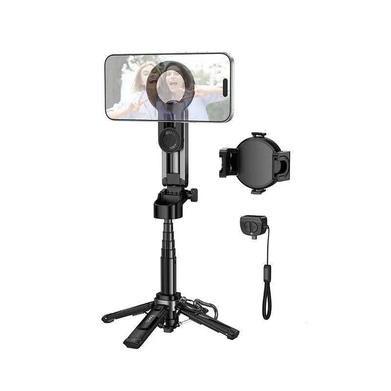 Селфи-монопод Hoco K27 Pro Magic mini live broadcast stand(pull clip+magnetic focusing version) Black (24889)
