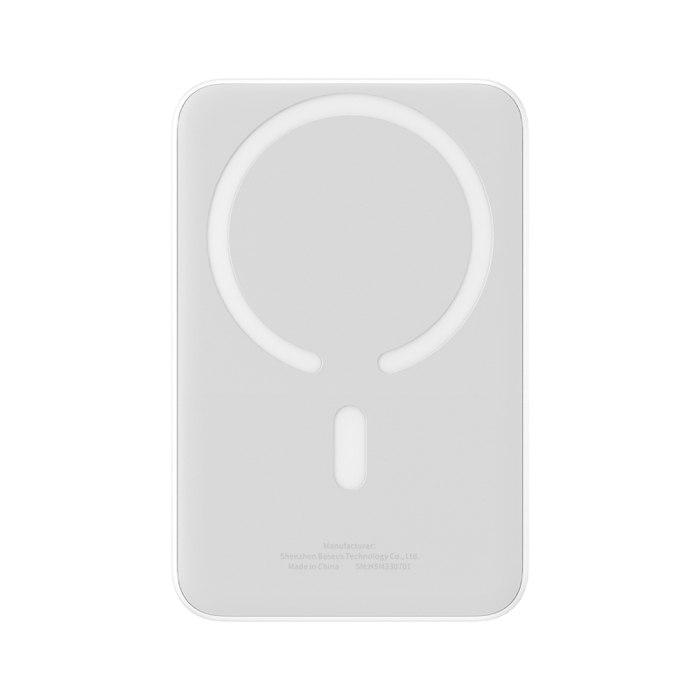 Повербанк BASEUS Magnetic Mini Air Wireless Fast Charge 10000mAh 20W із кабелем White (P10059001223-00) - фото 5