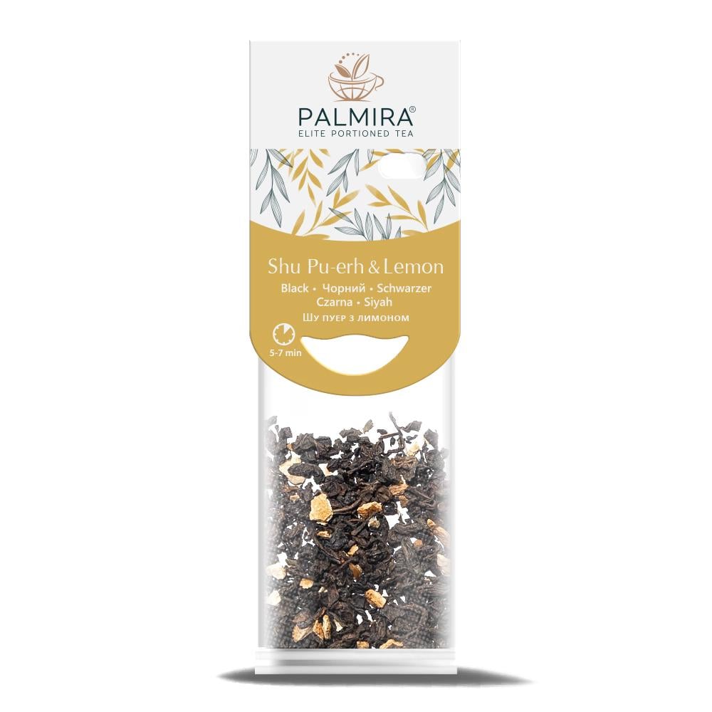 Чай черный Palmira Шу Пуэр с лимоном T-cup пакетированный 10 саше по 3 г