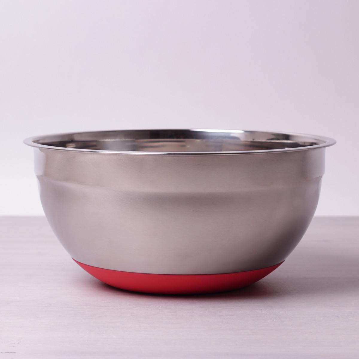 Миска Kamille из нержавеющей стали с силиконовым дном 30х14 см