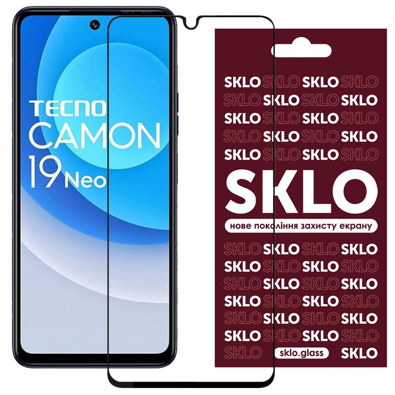 Захисне скло протиударне SKLO 5D full glue для TECNO Camon 19 CI6n/19 Pro CI8n Black (00000057399_1)
