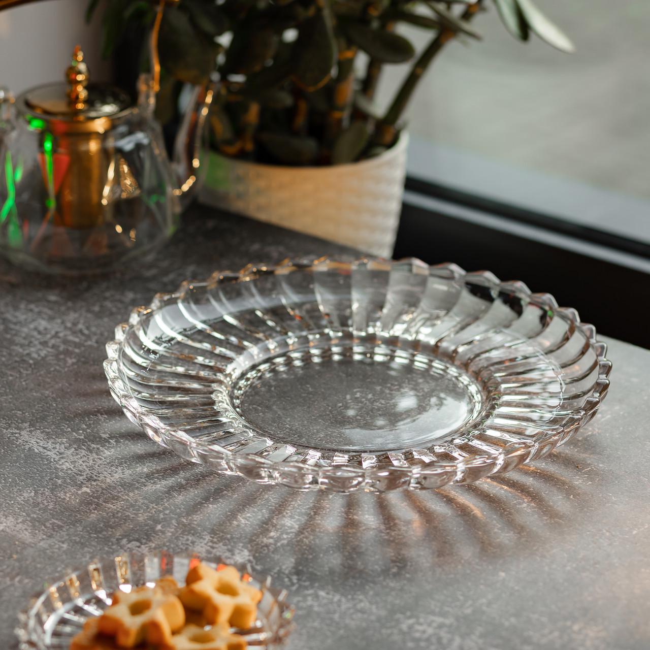 Блюдо сервировочное круглое HP-YH-32 Ø 28 см Прозрачный (A-033635) - фото 4 Блюдо сервировочное круглое HP-YH-32 Ø 28 см Прозрачный (A-033635) - фото 4