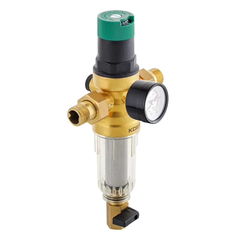 Фільтр самоочисний KOER KR.1242 1" з манометром і редуктором тиску (KR3186) Фільтр самоочисний KOER KR.1242 1" з манометром і редуктором тиску (KR3186)