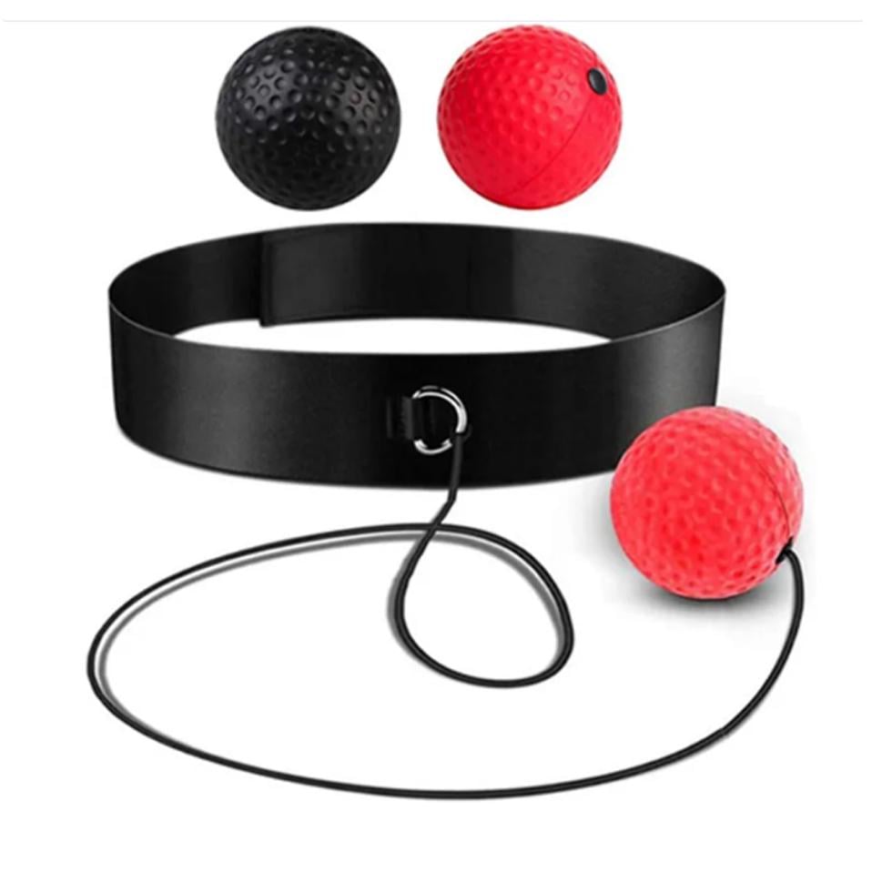 Пневмотренажер для бокса с двумя мячами файтбол fight ball Black/Red (F3405)