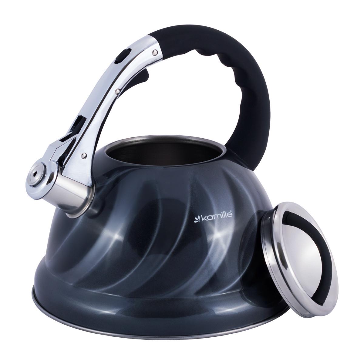 Чайник Kamille 3 л из нержавеющей стали Серый KM-0690NSR - фото 6 Чайник Kamille 3 л из нержавеющей стали Серый KM-0690NSR - фото 6