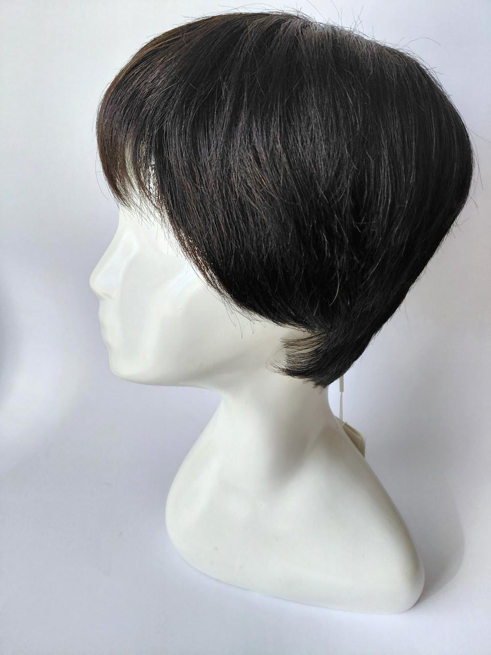 Парик из 100% натуральных волос боб каре Черный (2765923833)