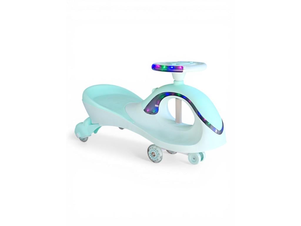 Бибикар детский Wigglecar 8098 инерционная машинка-каталка с LED-колесами/музыкой из пластика от 1 года Мятный (8098-1r-s)