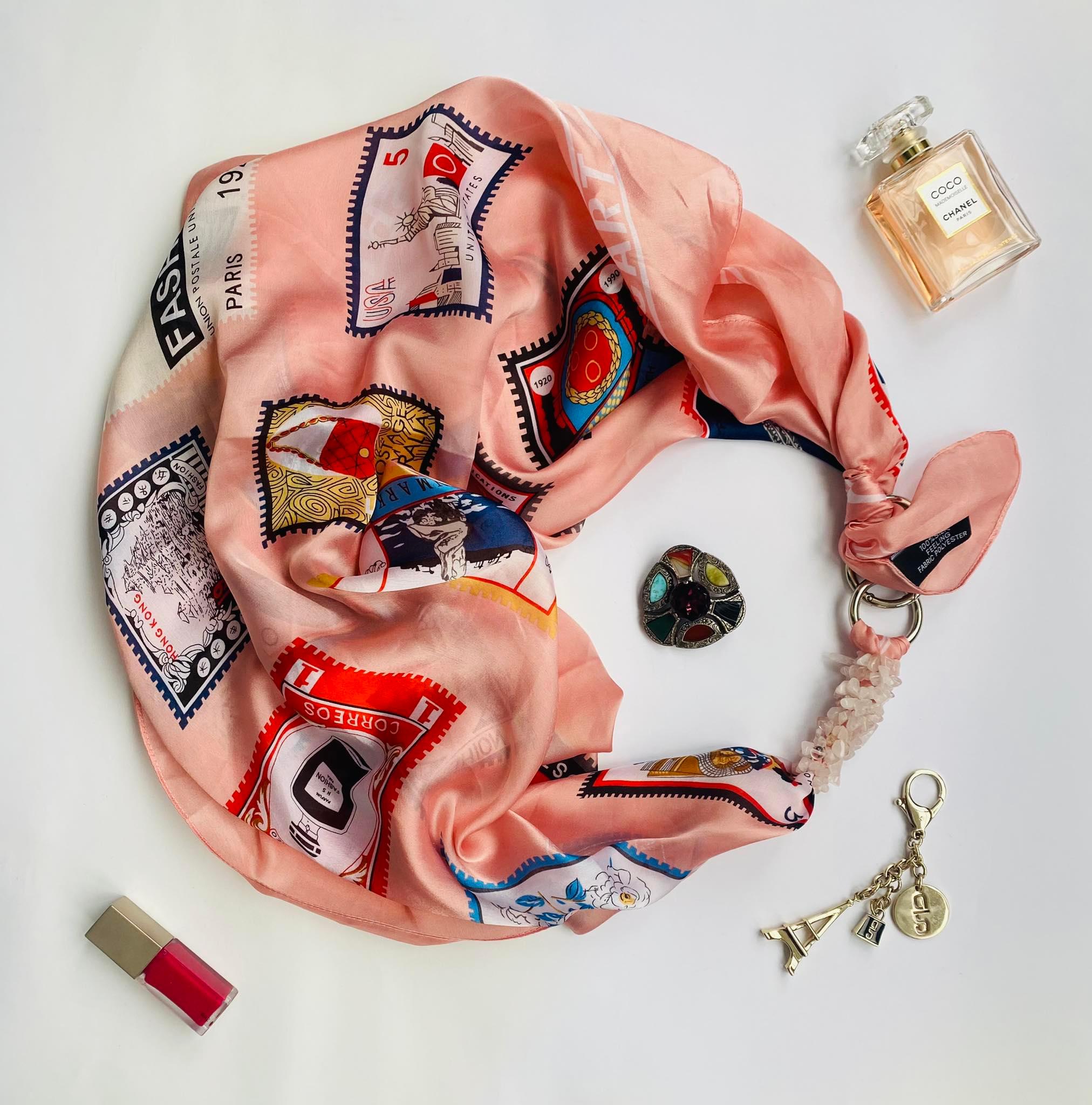 Платок дизайнерский My Scarf Персиковый уик-энд (x-037)