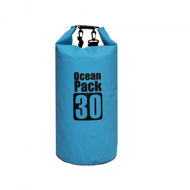Водонепроницаемая сумка рюкзак гермомешок со шлейкой на плечо Ocean Pack 30 л Blue (57858544)