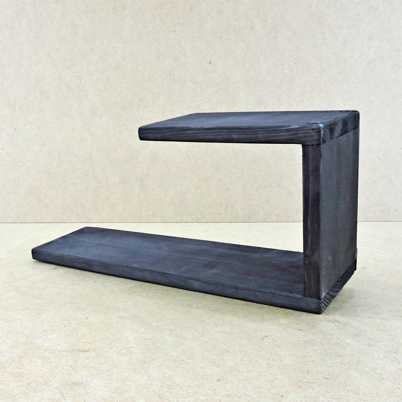 Полка настенная из дерева Борджиа левая стандарт Венге (НСП-0012112)