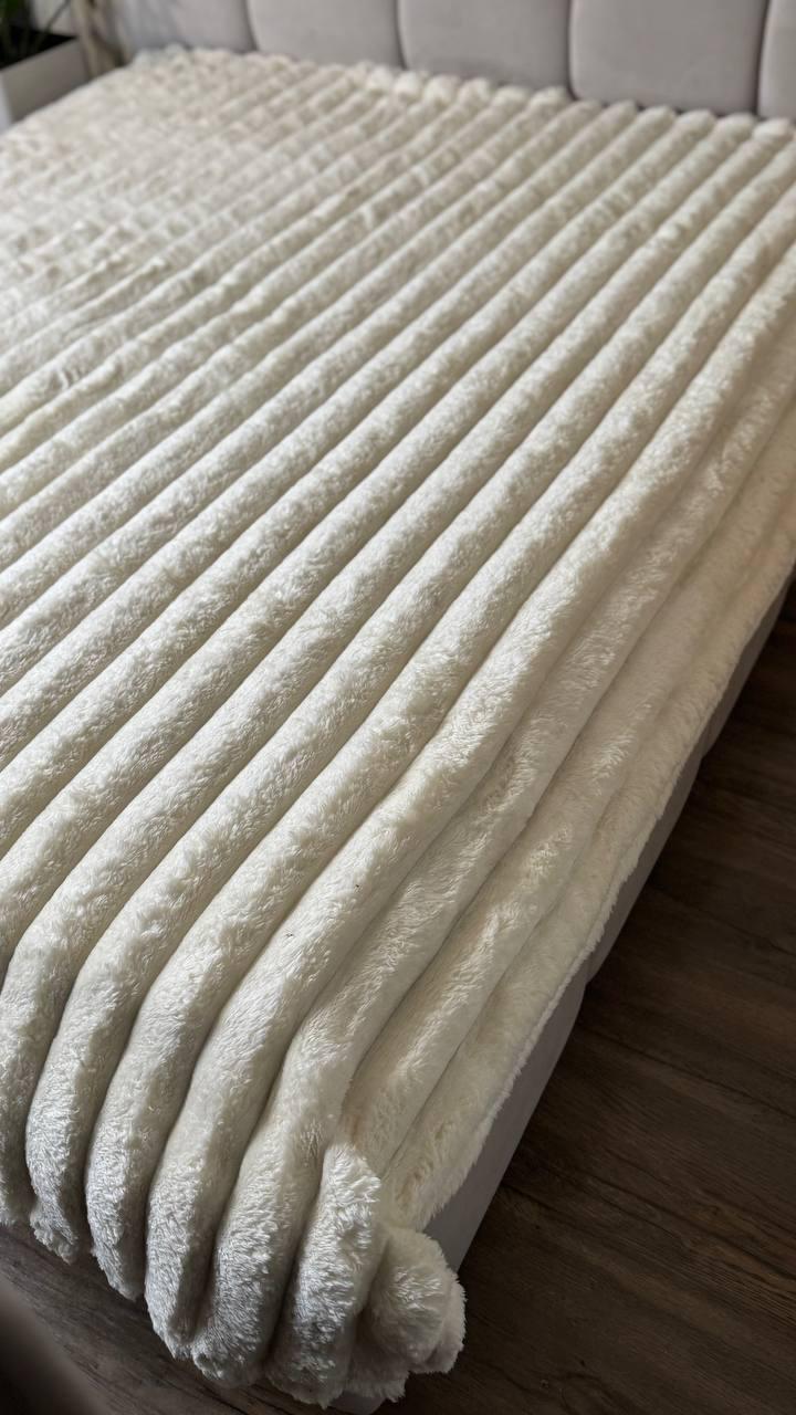 Плед плюшевий 200x230 см Білий (П4К-Am-sharp-003) - фото 7