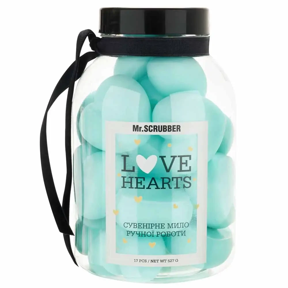 Парфюмированное мыло ручной работы Mr.SCRUBBER Love Hearts Blue 17 шт. 527 г (2528715615)