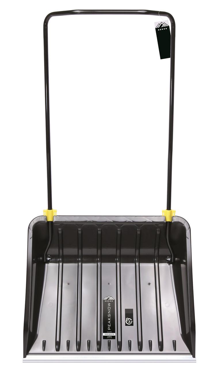 Лопата-ковш скрепер для снега Prosperplast Snow Monster с пластмассовым ковшом 74,5х135 см Черный (CNT00011735) - фото 2