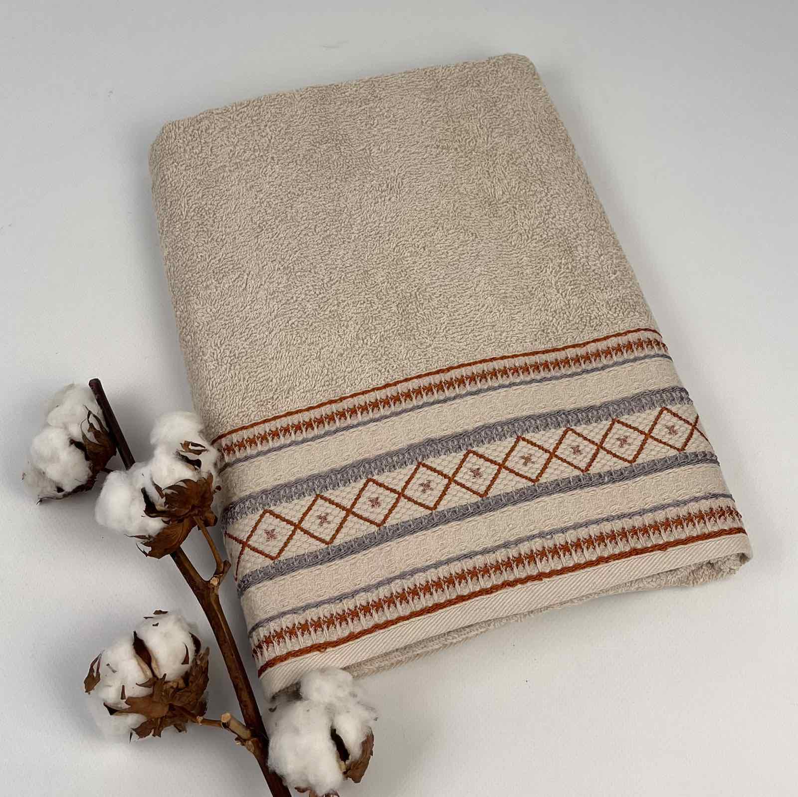 Полотенце Altinbasak Pera Line 70x140 см Светло-бежевый (CN28495)