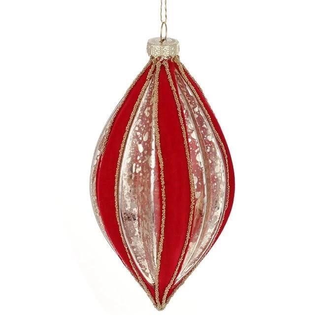 Набор подвесок стеклянных новогодних 15 см 4 шт. (12599)