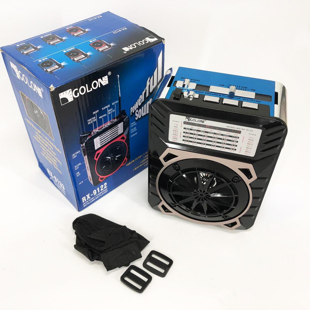 Радиоприемник Golon с LED фонарем Синий (RX-9122) - фото 6