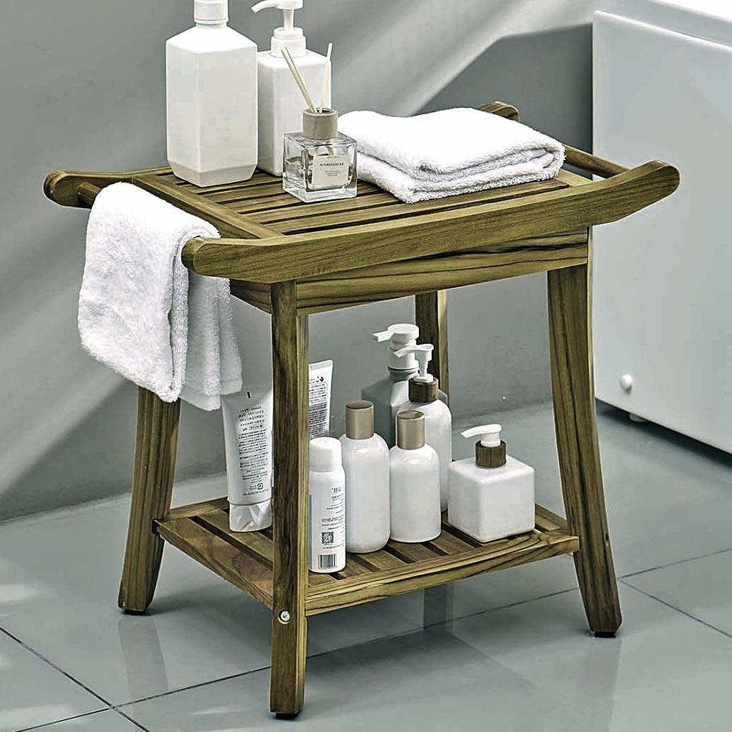 Табурет для ванной из дерева Илистера Палисандр (ТВН-003002)