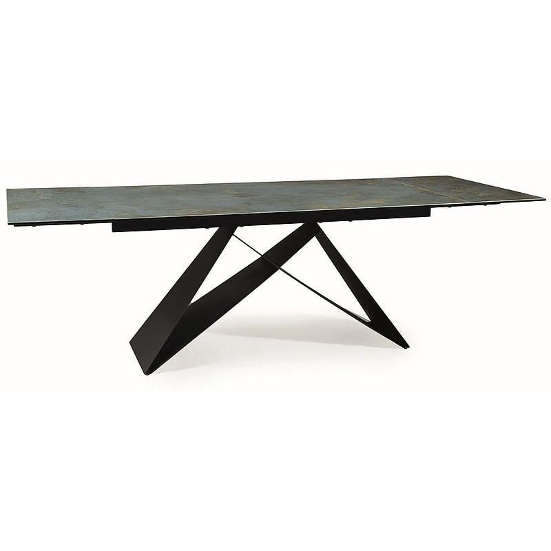 Стол обеденный раскладной Signal WESTIN CERAMIC 160-240x90 Бирюзовый OSSIDO VERDE/Черный матовый (WESTINTUC160) Стол обеденный раскладной Signal WESTIN CERAMIC 160-240x90 Бирюзовый OSSIDO VERDE/Черный матовый (WESTINTUC160)