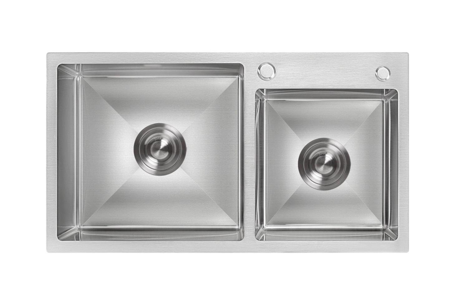 Мойка кухонная Lidz LIDZH7843BRU3010 из нержавеющей стали прямоугольная 780x430 мм 3 мм (25977787)