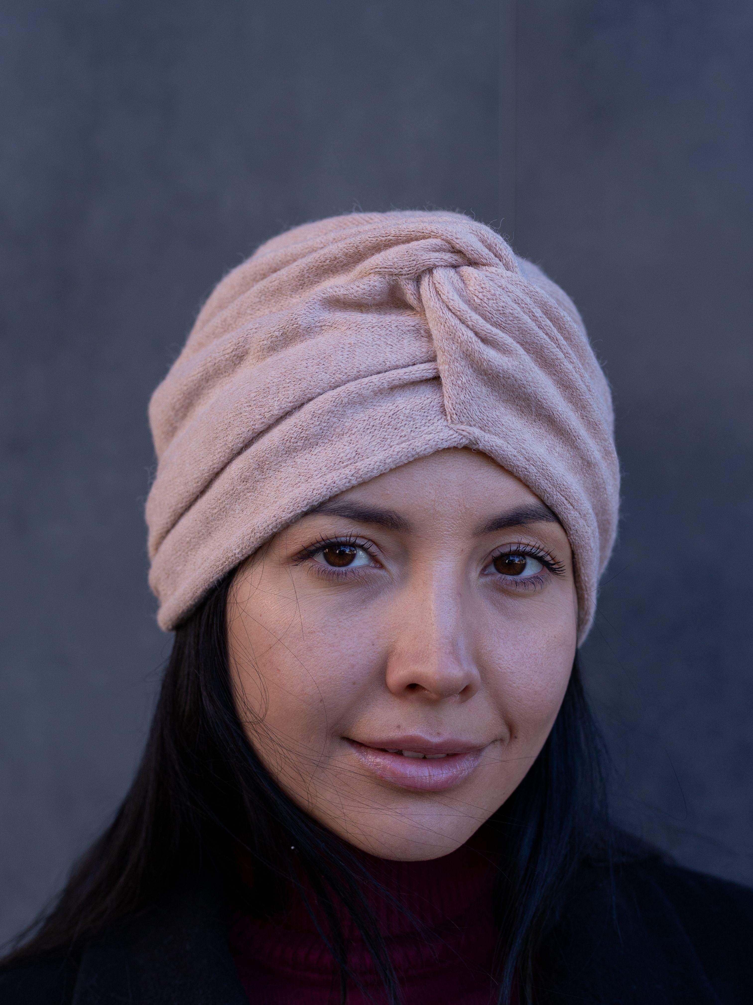 Тюрбан зимова D.Hats з ангори Бежевий (31435888)