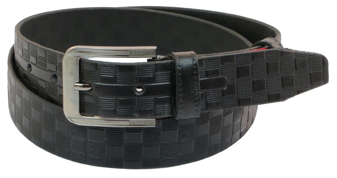 Ремень мужской Skipper 1025-33 кожа натуральная 3,3 см Черный