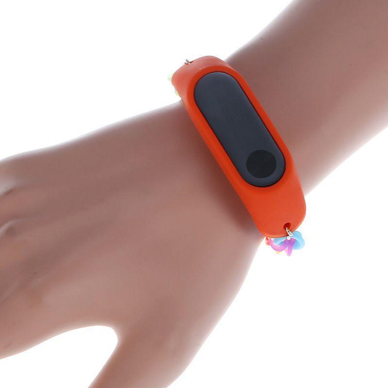 Ремешок UWatch Fashion Rainbow Color Elastic Stretch Replacement Silicone Strap For Xiaomi Band 2 Red - фото 5