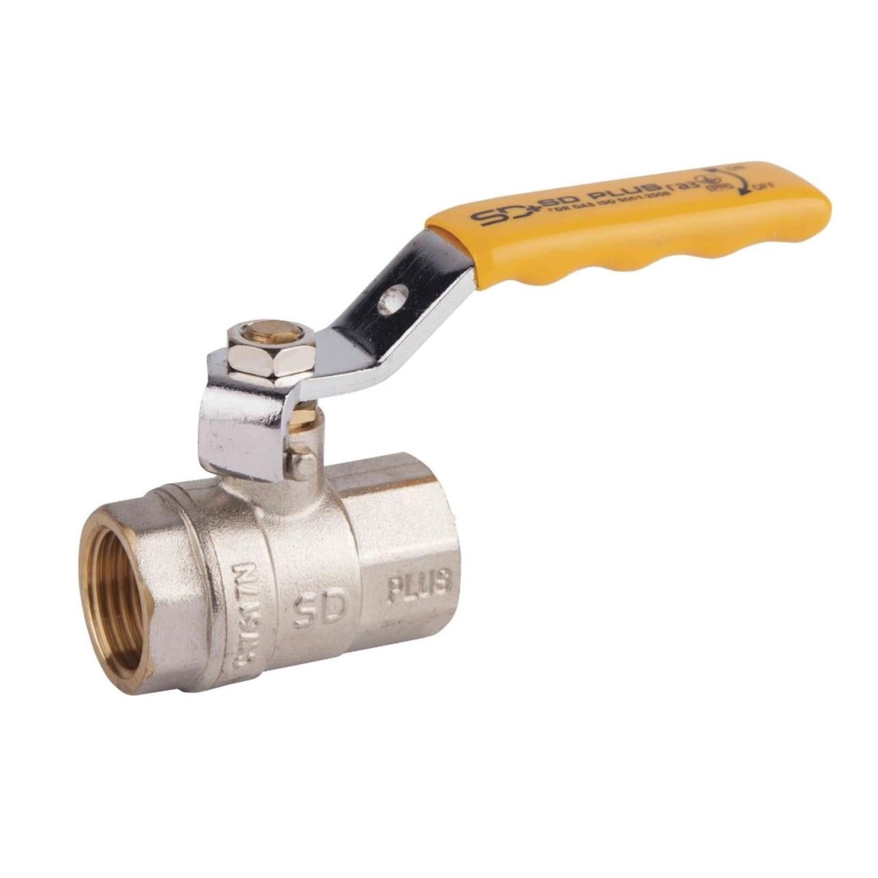 Кран шаровой SD Plus 1 1/2 ВР для газа рычаг (SD600NG40PN40)
