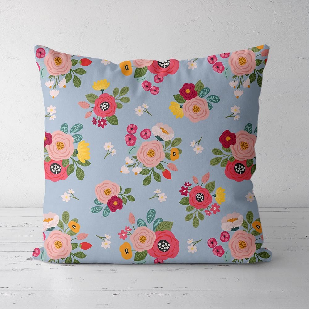 Подушка декоративная Presentville Soft Маки ромашки шиповник 45x45 см (45PST_23M080)