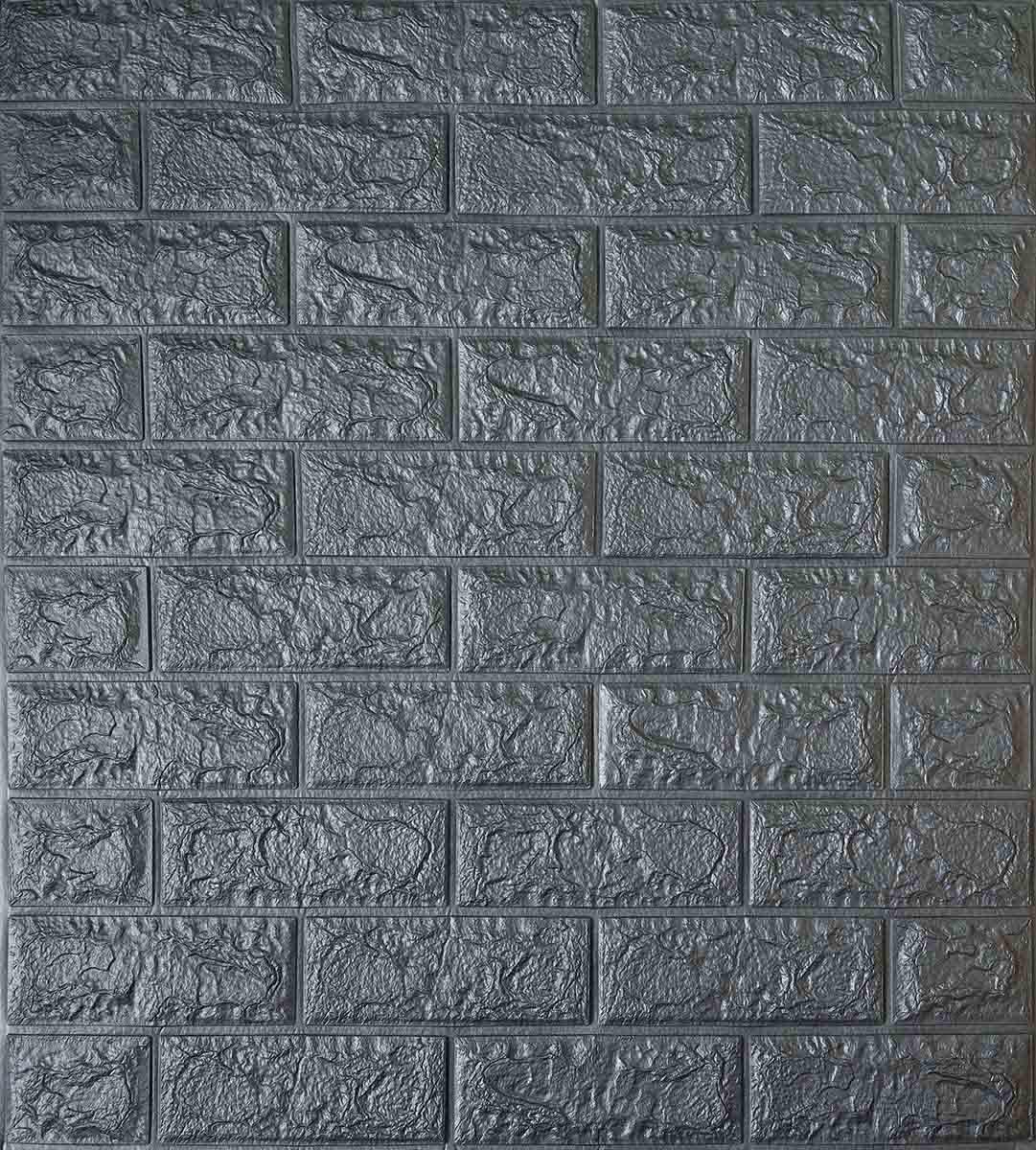 Панель 3D самоклеющаяся декоративная под кирпич 700x770x5 мм Серый (546)