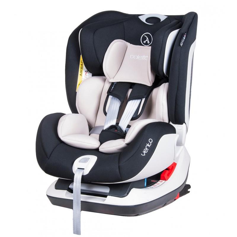 Автокрісло Coletto Vento 0-1-2 група 0-25 кг із системою Isofix та SPS Чорний/Сірий (Vento-2)