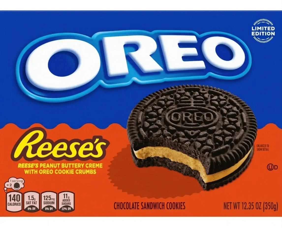 Печенье OREO & Reese's Peanut Buttery Creme Chocolate Sandwich Cookies 350 г (2955510133)