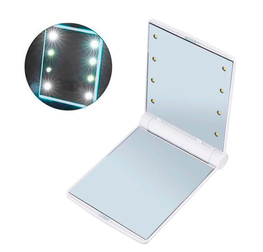 Карманное зеркальце с 8LED подсветкой