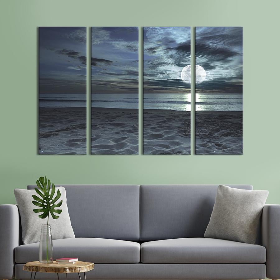 Картина модульная из 4 частей Ночь над пляжем XL 209x133 см (407-41)
