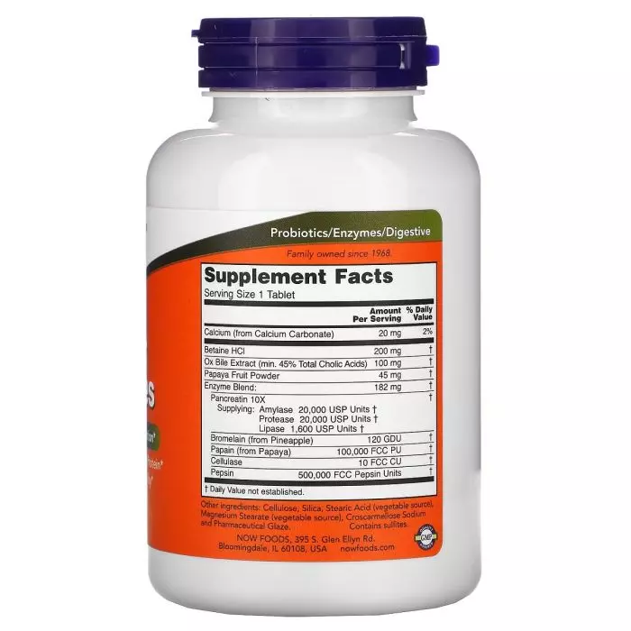 Супер Ензими Now Foods Super Enzymes 180 таблеток (NF2962) - фото 2