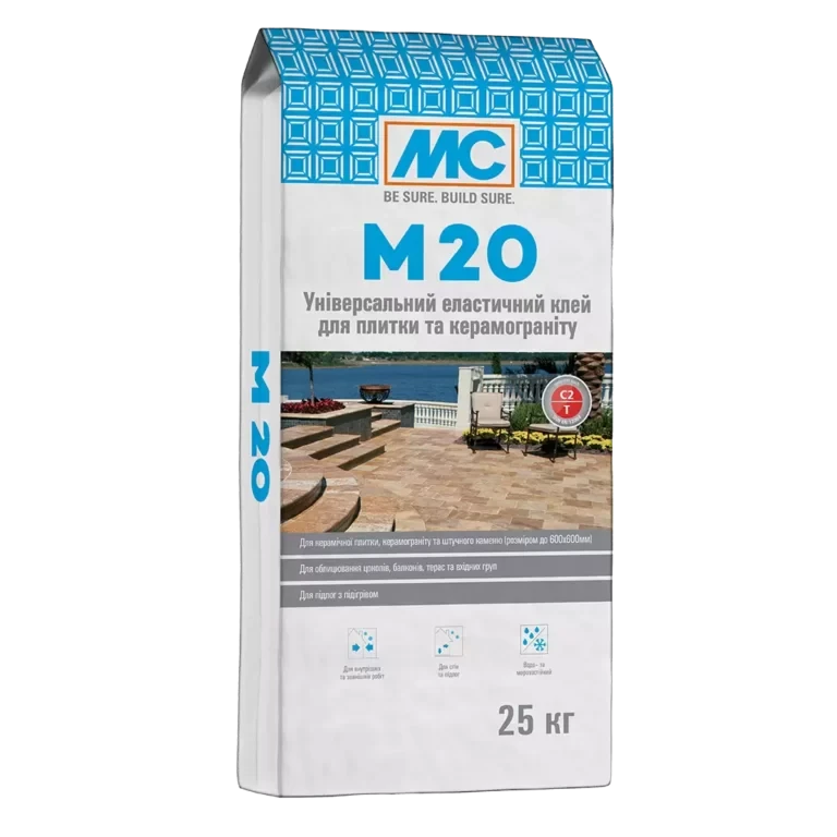 Клей универсальный эластичный для плитки C2 T MC-Bauchemie М 20 25 кг