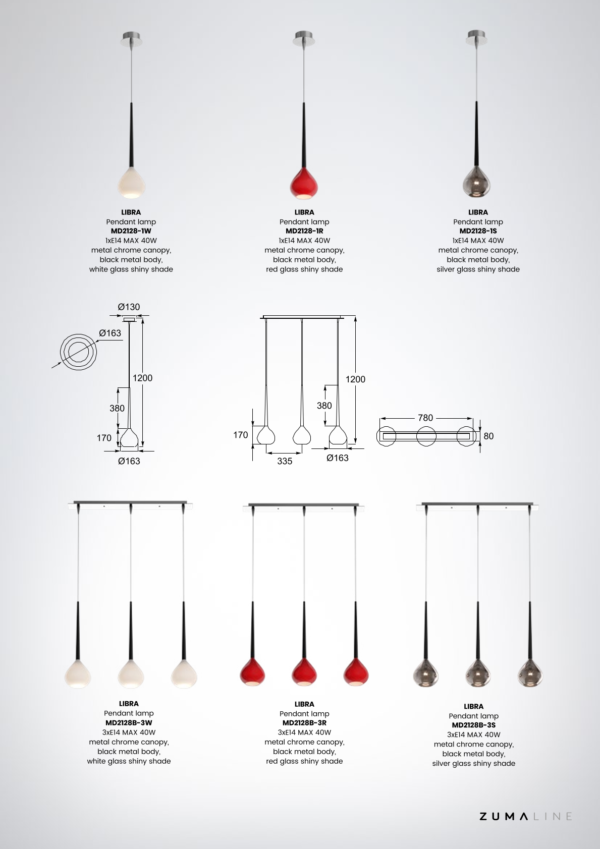 Світильник підвісний Zuma Line MD2128-1S Libra - фото 4